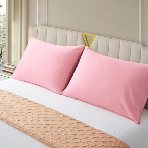 Microfiber Small Pillow Covers 14x20 2 Pack Gold Comfortable Soft Pillow Cases Toddler Envelope Style