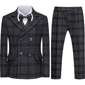 Boys Suit Slim Fit Double Breasted Toddler Formal Tuxedo Suit Set for Wedding Communion Party in Saudi Arabia