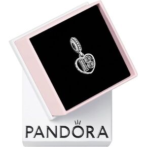 Pandora Jewelry 18 Years of Love Cubic Zirconia Charm in Sterling Silver, With Gift Box