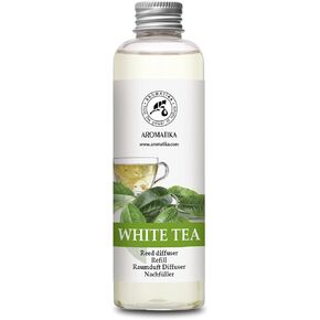 Refill Reed Diffuser White Tea 6.8 Fl Oz (200 ml) - with White Tea Essential Oil - Good Mood - Home Fragrance - Warm Scent - Air Freshener for Bathroom Bedroom Kitchen - Aromatherapy - Nice Smell