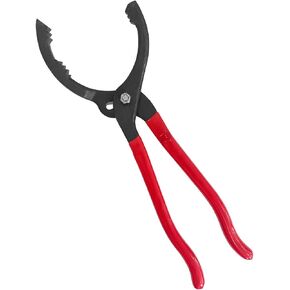 12" Adjustable Oil Filter Pliers, Oil Filter Wrench Removal Tool, Nonslip Grips and Locking Jaw Design, Disassembly Dedicated Clamp, Car Repair Accessories for Engine Filters, Conduit, Fittings