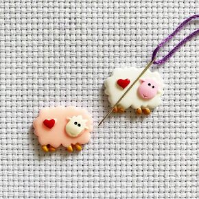 DPXWCCH 2 Pieces Sheep Needle Minder for Cross Stitch, Magnetic Needle Keeper, Embroidery Accessories in Kuwait