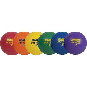 Champion Sports Rhino Poly Playground Ball Set (Multi, 7-Inch Diameter)