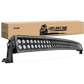 Nilight 50Inch 288W Curved LED Work Light Driving Fog Lamp LED Light Bar Offroad Lighting for SUV UTE ATV Truck 4x4 Boat, 2 Years Warranty