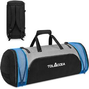 حقيبة رياضية قابلة للتوسيع من تولاسيا للرجال والنساء، حقيبة ظهر كبيرة للسفر مقاس 54L-72L مع حجرة للأحذية، حقيبة حمل في عطلة نهاية الأسبوع، حقيبة تدريب للياقة البدنية للصالة الرياضية، والسفر، والسباحة، واليوجا، وكرة القدم in Kuwait