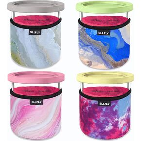 SLLFLY Deluxe Ice Cream Pints Sleeves 4 Pack, 24oz/XL Sleeves for Ninja Deluxe Creami Pints, Compatible with NC501 NC500 Series Creami Deluxe Ice Cream Maker Pints (Pints not Included) in Kuwait
