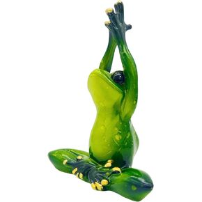 Yoga Frog Statue Decoration Ideas Funny Resin Craft Frog Sculpture Home Desktop Office Desk Ornament Bathroom Countertop Decorations Gift for Women (Kicking Frog)