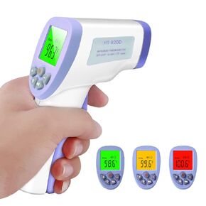 CRFISH Forehead Thermometer, Adult Children Infant Non-Contact Infrared Thermometer with Fever Alarm, Silent Mode and Memory Function, for Measuring Body Temperature, Object Surface Temperature