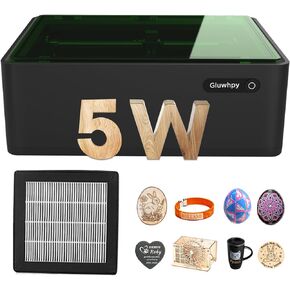 Gluwphy 5w Enclosure Laser Engraver 8-in-1 Class 1 Laser Engraver and Cutter Machine، المدمج في نظام تصفية الدخان حفارة الليزر للخشب والمعادن والجلود والزجاج in Kuwait