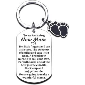 New Mom Gifts for Women, First Mothers Day Gifts for New Mom, Expecting Mother Mom Keychain Gifts Mother to Be Gifts, Pregnant Gifts for First Time Mom, Christmas Gifts for Mom Baby Shower Gifts