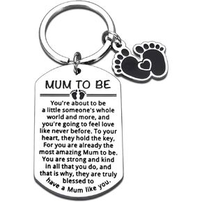 Bromirar Mothers Day Gift for New Mom - Keychain for Mom, Mom to be Gift for Women, Pregnant Mom Gifts,Baby Shower Gifts, First Time Mom Gift,Expecting Mother Gift for Pregnancy Mum