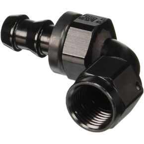 RUSSELL/EDEL Russell 624163 Twist-Lok Black 6-AN 90° Straight Hose End