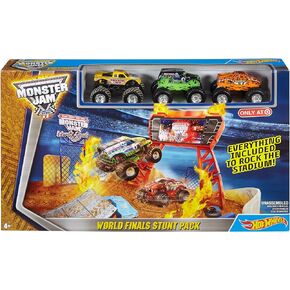 Hot Wheels Monster Jam World Finals Stunt Pack Play Set