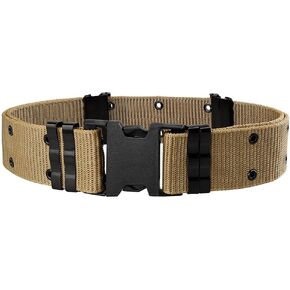 ikasus Outdoor Hiking Sports Waist Belt Belt Utility Quick Release Belt Adjustable Heavy Duty Police Security Riggers Belt khaki