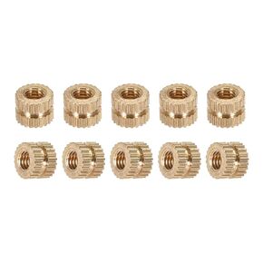 DTGN M3x5x5.3mm(IDxLxOD) صواميل مخرشة - 100 عبوة - جيدة للأصداف البلاستيكية - مجموعة حرارة خيط أنثى نحاسية إدراج صامولة التضمين
