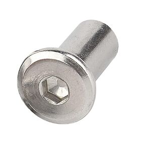 Yudesun Stainless Steel Lock Nuts - M6 M8 Internal Thread Hex Socket Barrel Nuts Flat Head Insert Nuts Cylindrical Rivnut for Wood Furniture