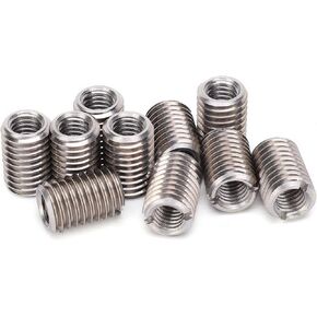 10Pcs Male Female Reducing Nuts Female Thread M8 x 1.25mm Male Thread x 1.75mm Thread Inserts Stainless Steel Fastener