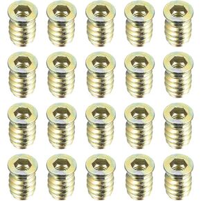 uxcell Wood Furniture M8x25mm Threaded Insert Nuts Interface Hex Socket Drive 20pcs in Saudi Arabia