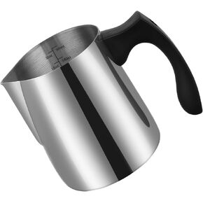 وعاء صب الشموع، وعاء ذوبان الشمع بسعة 32 أونصة، إبريق صب الشموع سعة 900 مل، مجموعة صنع الشموع من الفولاذ المقاوم للصدأ، لوازم صنع الشموع بمقبض مقاوم للحرارة وتصميم فوهة صب بدون قطرات in Kuwait