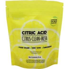 Duda Energy. 5caf Pure Citric Acid Food Grade FCC/USP Anhydrous Fine Granular May be Used in Organic Products, 5 lb.