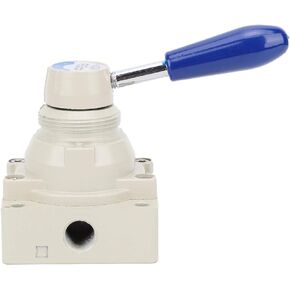 4HV230-08 Air Valve Fitting 4 Way 3 Positions Hand Lever Direct Action 1/4in PT Pneumatic Valve 1.5Mpa/215psi
