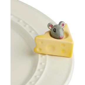 Nora Fleming Hand-Painted Mini: Cheese, Please (Mouse and Cheese) A223