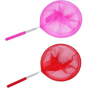 JZTang شبكة صيد فراشة تلسكوبية للأطفال، أدوات صيد الحشرات في الهواء الطلق لصيد الحشرات، حشرات الأسماك، الدعسوقة قابلة للتمديد 34 بوصة وقبضة مضادة للانزلاق (قطعتان) in Kuwait