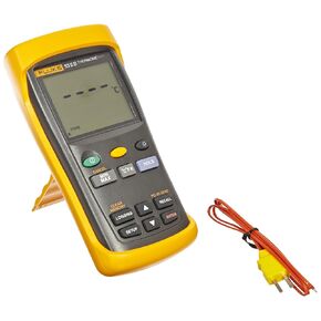 Fluke 53-2 Single Input Digital Thermometer with USB Recording, 3 AA Battery, -418 to 3212 Degree F Range, 60 Hz Noise Rejection