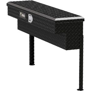 UWS TBSM-48-BLK Black Aluminum Side Mount Box with Beveled Insulated Lid