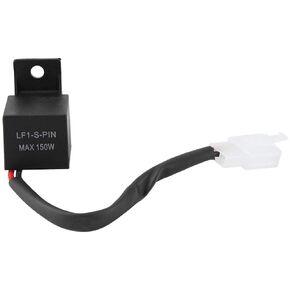 LED Flasher Relay,2 Pin Electronic Motorcycle LED Flasher Relay Turn Signal Bulb Hyper Flash LF1-S-PIN