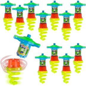 ArtCreativity Light Up Spinning Tops للأطفال، مجموعة من 12، ألعاب دوارة LED وامضة بألوان متعددة، هدايا ممتعة للحفلات المضيئة للأولاد والبنات، حشوات حقائب الهدايا وحشوات تخزين الأطفال