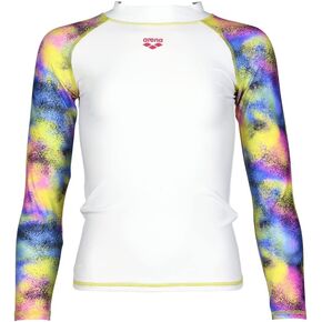 arena Girls' Standard Uv Protection Long Sleeve Shirt Rash Allover