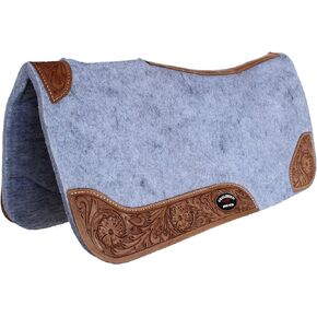 CHALLENGER 30"x 30" Horse SADDLE PAD Western Contoured Wool Felt Moisture Wicking 39RT