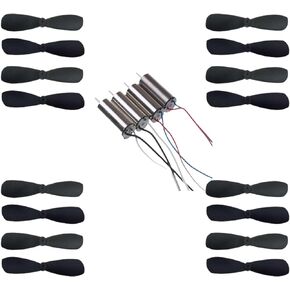 Propeller Props, 614 Hollow Cup Motor with Drone Propeller for Remote Control Helicopter Quadcopter Parts 16PCS Drone Blade and 4PCS coreless Micro Motor kit skrnrhrery