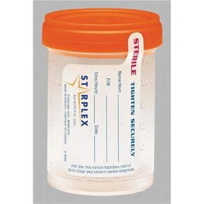 حاوية عينات Starplex Scientific Leakbuster B1202-1O مع غطاء برتقالي على شكل حلقة O، معقمة، شفافة، سعة 120 مل (علبة بها 300) in Kuwait