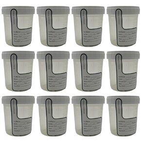 Specimen Containers, Sterile Disposable Wide Mouth Urine Specimen Cups, Screw-on Cap with Tamper Evident Seal, 3oz/90ml with Graduations (Pack of 12)