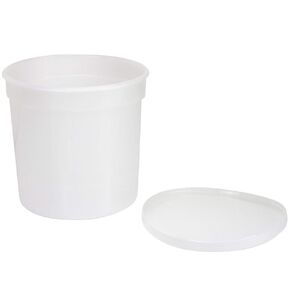 Caplugs Evergreen 240-5703-06N Press-Lid Pathology Containers. 32oz/946mL, PE-HD, Natural (Pack of 12)
