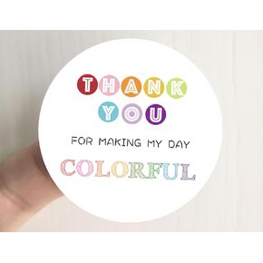 Colorful THANK YOU Sticker Labels - Set of 120, Gratitude in Every Hue for Gifts & Celebrations Appreciation Labels for Gift Packaging and More