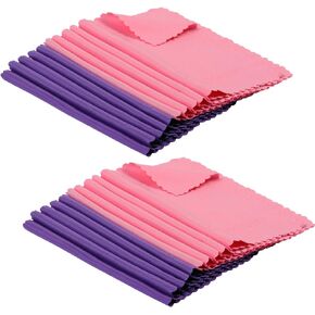ColorYourLife 20-Pack Microfiber Cleaning Cloths for Smart Phone, Laptop, Tablets, Lenses, LCD Monitor, TV, Camera, Eyeglasses, Optics Etc (Purple + Pink)