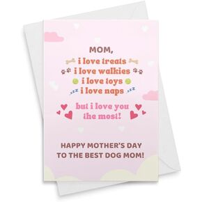 قابلة للطباعة، بطاقة Dog Mom، عيد الأم المضحك، بطاقة من كلب، بطاقة نهارية، عيد الأم، بطاقة Dog Mom، مظروف، من الكلاب، أمهات الكلاب، من Puppy، من الحيوانات الأليفة [00714] in Saudi Arabia