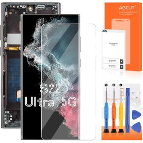 INCELL for Samsung Galaxy S22 Ultra Screen Replacement for Samsung S22 Ultra LCD Display SM-S908B SM-S908U LCD Digitizer Touch Screen Assembly with Frame TFT(Without Fingerprint,No Curved Edges)