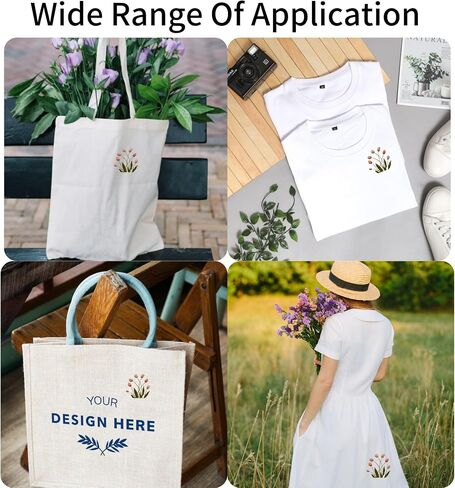rejopfad Stick and Stitch Embroidery Paper Water Soluble Stabilizer for Embroidery, Self Adhesive Embroidery Stabilizers Water Soluble Paper with Animal Patterns for Embroidery (Flowers) in Saudi Arabia