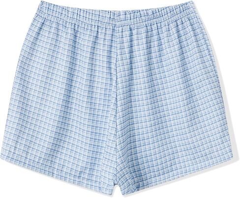 Women Y2k Pajamas Boxer Shorts Gingham Striped Lounge Short Pants Elastic High Waist Sleep Plaid Pj Bottoms in Saudi Arabia