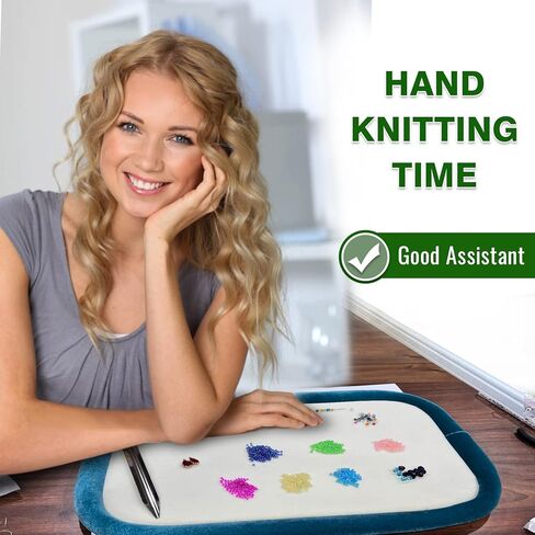 hobbyworker The Blue Beading Board,Velvet Like Work Surface Bead mat，Bead Tray for Jewelry Making，Jewellery Crafts Easy Fine Work in Kuwait