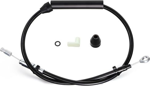 TIGERSGATE 14" Handlebar Clutch Line 51.18" Extended Length Steel Braid Clutch Cable for 2021-Up Harley Touring,Silver in Saudi Arabia