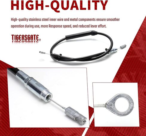 TIGERSGATE 14" Handlebar Clutch Line 51.18" Extended Length Steel Braid Clutch Cable for 2021-Up Harley Touring,Silver in Saudi Arabia