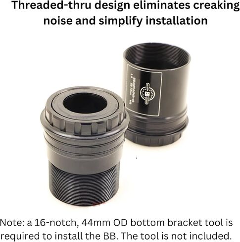 Juscycling BB86/BB92 Threaded-Together Bottom Bracket, Press-fit BB Bottom Bracket Compatible with 24mm Shimano or 22/24mm SRAM GXP Crank Spindle in Saudi Arabia
