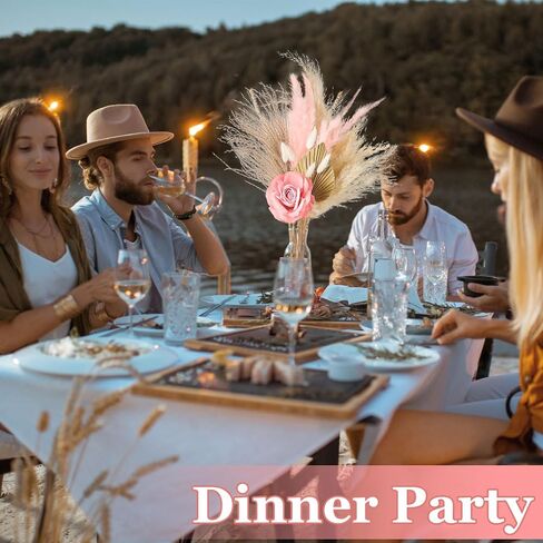 Tallew 17 Pcs Cream Flower Pampas Centerpiece Baby Shower Decorations Girl Centerpieces Floral Centerpiece Boho Baby Shower Wedding Cake Flowers Decor Bouquet Table Decor for Wedding Baby Shower Decor in Saudi Arabia
