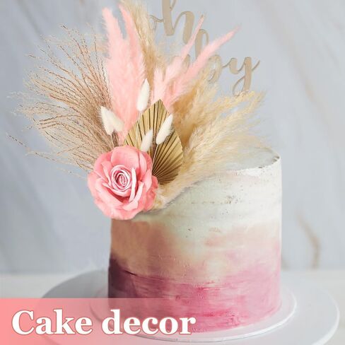 Tallew 17 Pcs Cream Flower Pampas Centerpiece Baby Shower Decorations Girl Centerpieces Floral Centerpiece Boho Baby Shower Wedding Cake Flowers Decor Bouquet Table Decor for Wedding Baby Shower Decor in Saudi Arabia