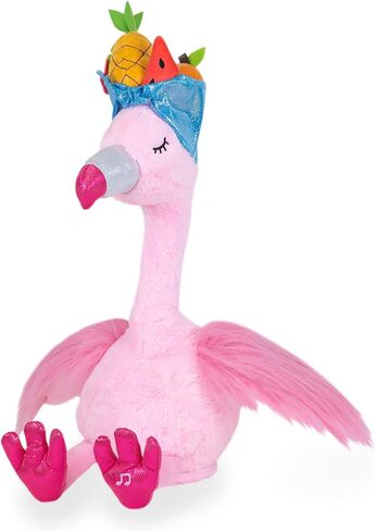 عناق الحظيرة | لعبة فيونا تايمز فيونا مقاس 30.48 سم من لعبة فلامنغو الوردية المحشوة على شكل حيوان من القطيفة | رقصات ملتوية للرقبة وأجنحة ترفرف للفتيات فقط ترغب في الاستمتاع in Kuwait